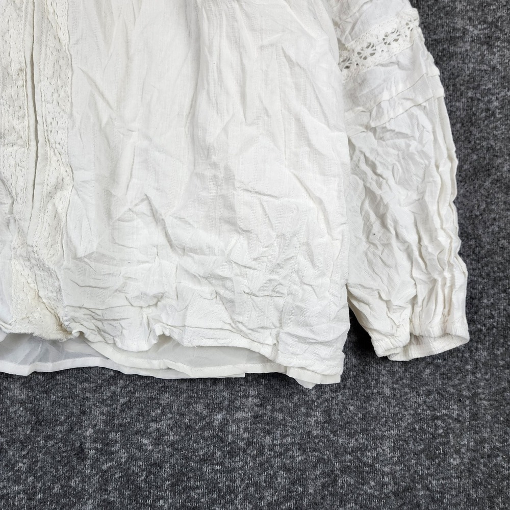 The Pioneer Woman Peasant Blouse Women XXL Crochet Lace Ruffle TPW2510147847L - Picture 6 of 9